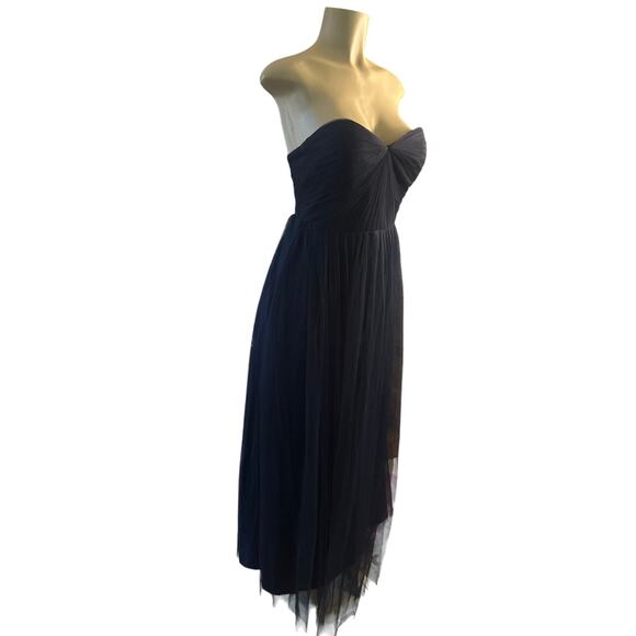 6 Jenny Yoo Collection Annabelle Convertible Strapless Navy Bridesmaid Dress - Picture 1 of 7